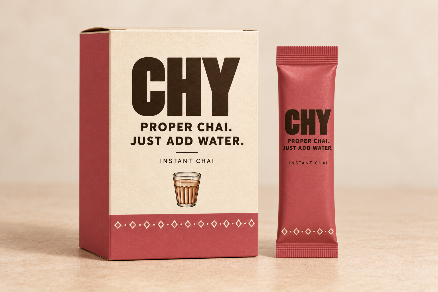 Rose CHY sachet beside its rose-and-ivory box